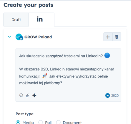 Okno edycji postów 2